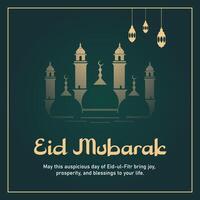 eid ul fitr Mubarak social meios de comunicação Projeto vetor