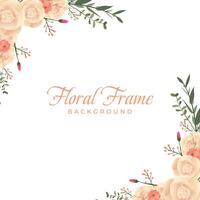 floral fronteira quadro, Armação modelo com decorado cantos. Gypsophila Rosa roxa flores emaranhado festão elementos vetor