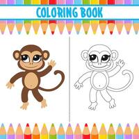 coloração para crianças desenho animado Preto silhueta isolado em branco fundo vetor ilustração