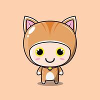 gato personagem laranja branco vetor