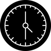 Tempo relógio glifo ícone vetor