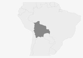 mapa do América com em destaque Bolívia mapa vetor