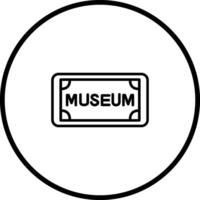 ícone de vetor de marca de museu