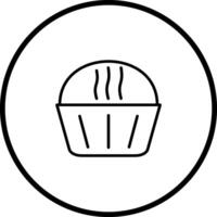 ícone de vetor de muffin de creme