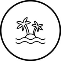 ícone de vetor de ilha