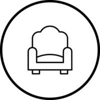 ícone de vetor de sofá único