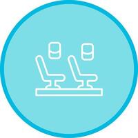 assentos no ícone de vetor de avião
