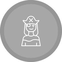 ícone de vetor pirata feminino