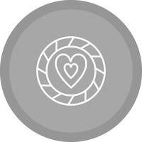 ícone de vetor de chip de coração