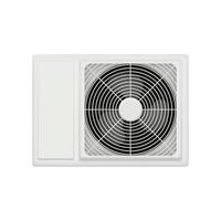 condicionador relaxante quarto confortável com purificador de ventilação de ar condicionador ilustração realista conjunto de condicionador vetor