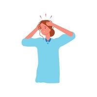 sintomas de gripe pessoas personagens doença febre dor corpo dor de garganta pressionando a cabeça tontura calafrios prevenção da gripe ilustração vetorial plana ilustração doente febre doente doença sintomas