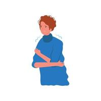 sintomas de gripe pessoas personagens doença febre dor corpo dor de garganta pressionando a cabeça tontura calafrios prevenção da gripe ilustração vetorial plana ilustração doente febre doente doença sintomas
