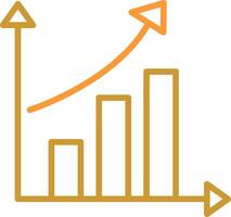 ícone de vetor de estatísticas crescentes