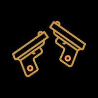 ícone de vetor de duas armas