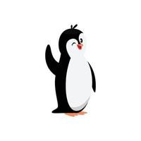 feliz família pinguins pinguins isolados fundo branco bonito desenho animado personagem animais definir ilustração família pinguim desenhos animados animal de inverno