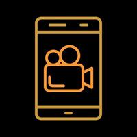 ícone de vetor de câmera de vídeo