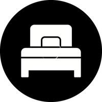 ícone de vetor de cama de solteiro