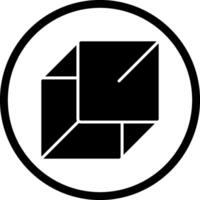 ícone de vetor de cubo