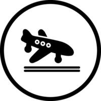 ícone de vetor de pouso de voo