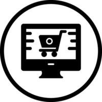 ícone de vetor de compras online