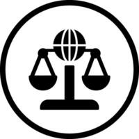 ícone de vetor de direito internacional