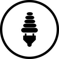 ícone de vetor de lâmpada economizadora de energia