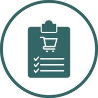 ícone de vetor de lista de compras