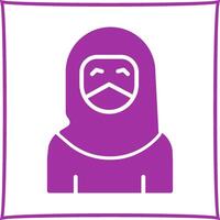 mulher com ícone de vetor de niqab