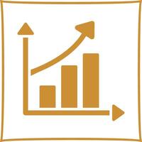 ícone de vetor de estatísticas crescentes