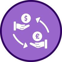 ícone de vetor de dólar para libra