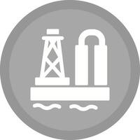ícone de vetor de plataforma de petróleo
