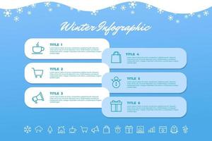 infográfico de inverno modelo de design vetor