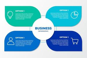 lista e opções de design de modelo de infográfico. conceito de infográfico de negócios para apresentações, banner, layout de fluxo de trabalho, diagrama de processo, fluxograma e como funciona vetor