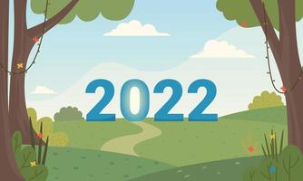 dando lugar a um futuro brilhante conceito de esperança futuro brilhante 2022 vetor