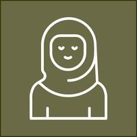 ícone de vetor de mulher islâmica