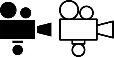 filme projetor ícone, sinal, ou símbolo dentro glifo e linha estilo isolado em transparente fundo. vetor ilustração