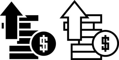 investimento ícone, sinal, ou símbolo dentro glifo e linha estilo isolado em transparente fundo. vetor ilustração