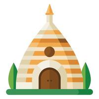 trullo plano vetor ilustração em branco fundo