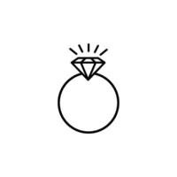 anel diamante ícone vetor Projeto modelo