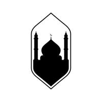 mesquita vetor ícone ilustração Projeto modelo. cúpula mesquita e portão orar muçulmano religião minimalista logotipo Projeto vetor ícone ilustração modelo. Ramadã kareem, eid Mubarak vetor ilustração