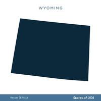 Wyoming - estados do nos mapa ícone vetor modelo ilustração Projeto. vetor eps 10.
