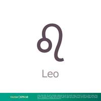 leo - zodíaco placa ícone vetor logotipo modelo ilustração Projeto. vetor eps 10.