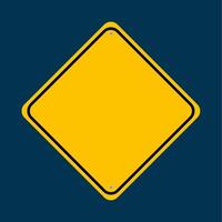 em branco tráfego estrada placa. esvaziar rua sinais amarelo vetor