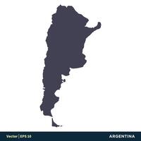 Argentina - sul América países mapa ícone vetor logotipo modelo ilustração Projeto. vetor eps 10.