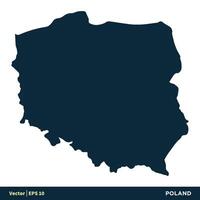 Polônia - Europa países mapa vetor ícone modelo ilustração Projeto. vetor eps 10.