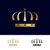 elegante rainha coroa ícone vetor logotipo modelo