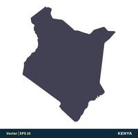 Quênia - África países mapa ícone vetor logotipo modelo ilustração Projeto. vetor eps 10.