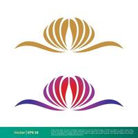 lótus flor ornamental vetor ícone logotipo modelo ilustração Projeto. vetor eps 10.