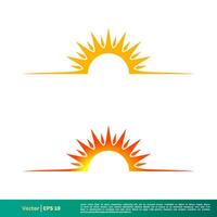 brilho do sol ícone vetor logotipo modelo ilustração Projeto. vetor eps 10.