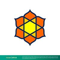 árabe ornamental Estrela flor ícone vetor logotipo modelo ilustração Projeto. vetor eps 10.